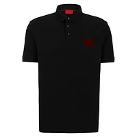 Metallic-Effect Logo Piqué Polo Shirt