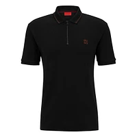 Interlock-Cotton Polo Shirt With Stacked Logo