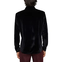 Slim-Fit Velvet Shirt