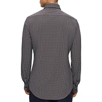 Slim-Fit Printed Performance-Stretch Shirt