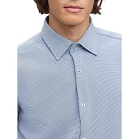 Slim-Fit Shirt Structured Performance-Stretch Fabric