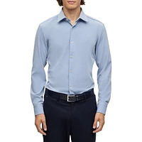 Slim-Fit Shirt Structured Performance-Stretch Fabric