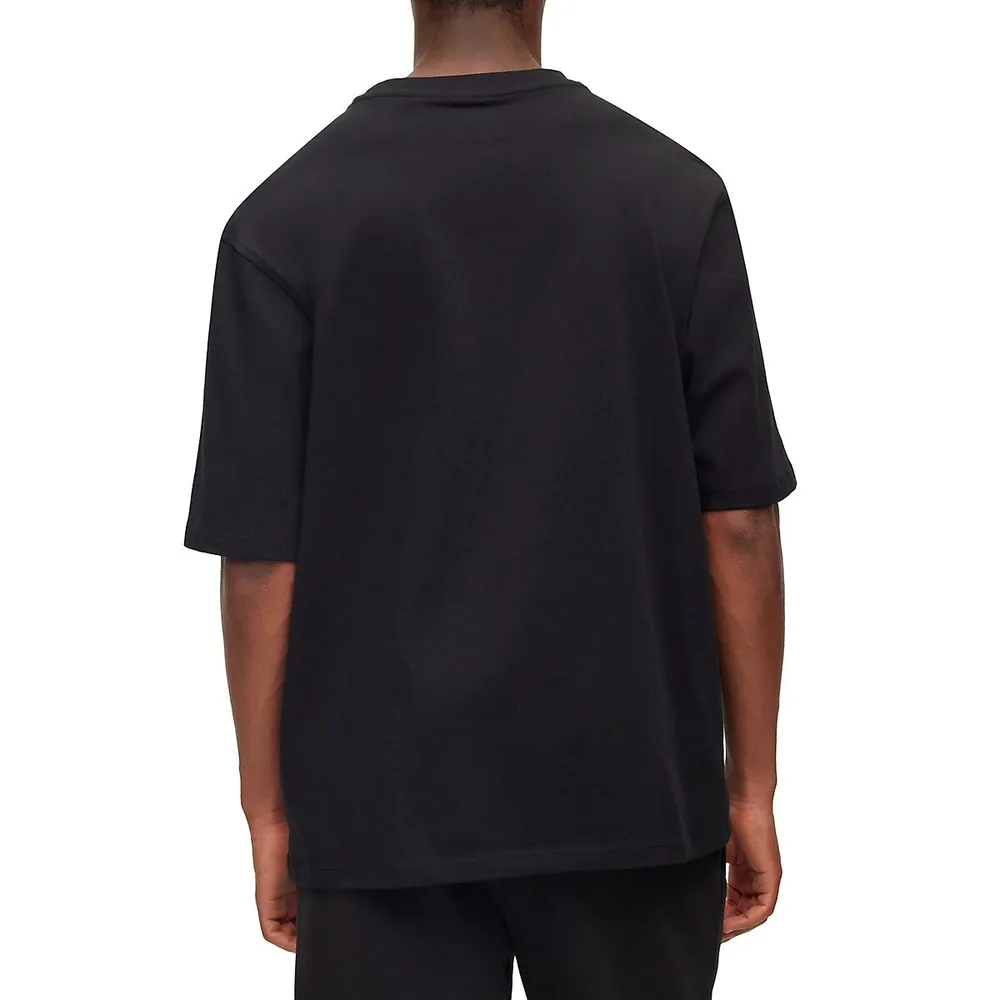 Relaxed-Fit Embossed Stacked Logo T-Shirt