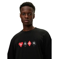 Relaxed-Fit T-Shirt With Playing-Card Artwork