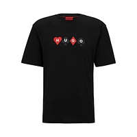 Relaxed-Fit T-Shirt With Playing-Card Artwork