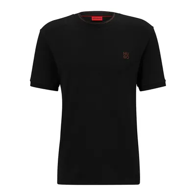 Interlock-Cotton Regular-Fit T-Shirt With Stacked Logo