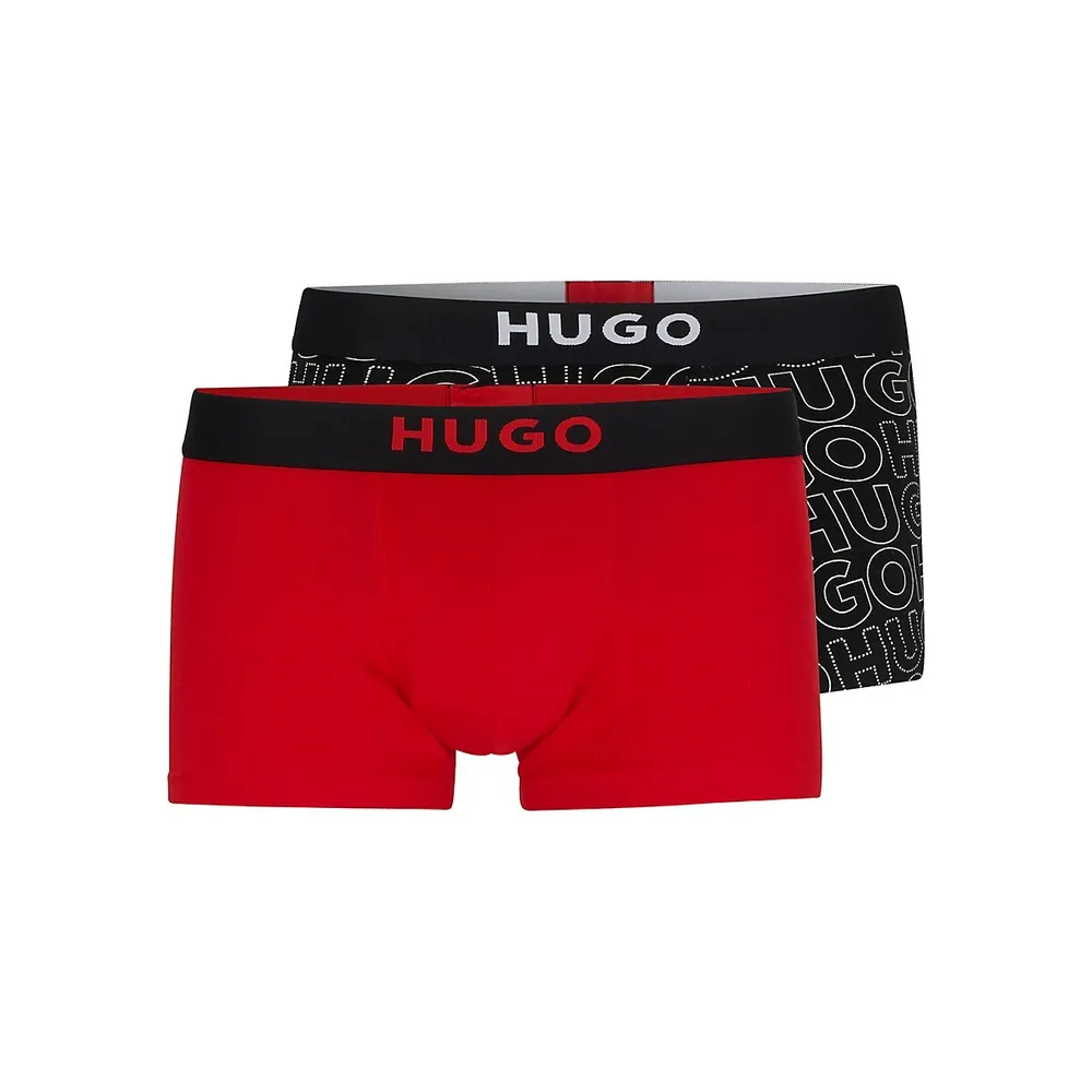 HUGO 2-Pack Logo-Waistband Boxer Briefs