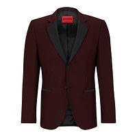 Slim-Fit Satin-Trim Suit Jacket