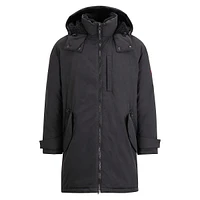 Water-Repellent Fishtail Parka Jacket With Logo Badge