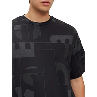 Relaxed-Fit T-Shirt With All-Over Logo Print