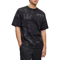 Relaxed-Fit T-Shirt With All-Over Logo Print