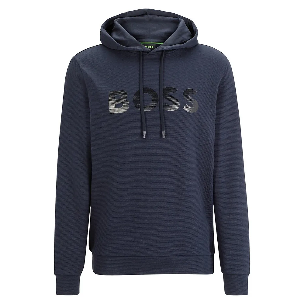 Cotton-Piqué Signature Hoodie