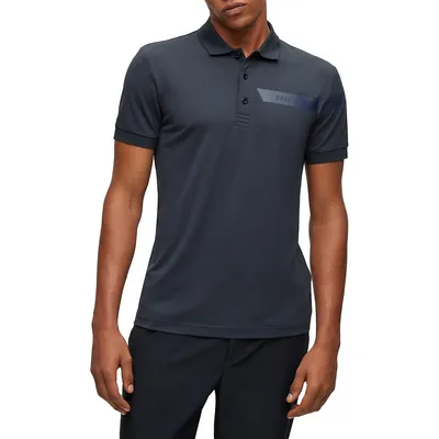 Slim-Fit Polo Shirt With Stripe And Logo