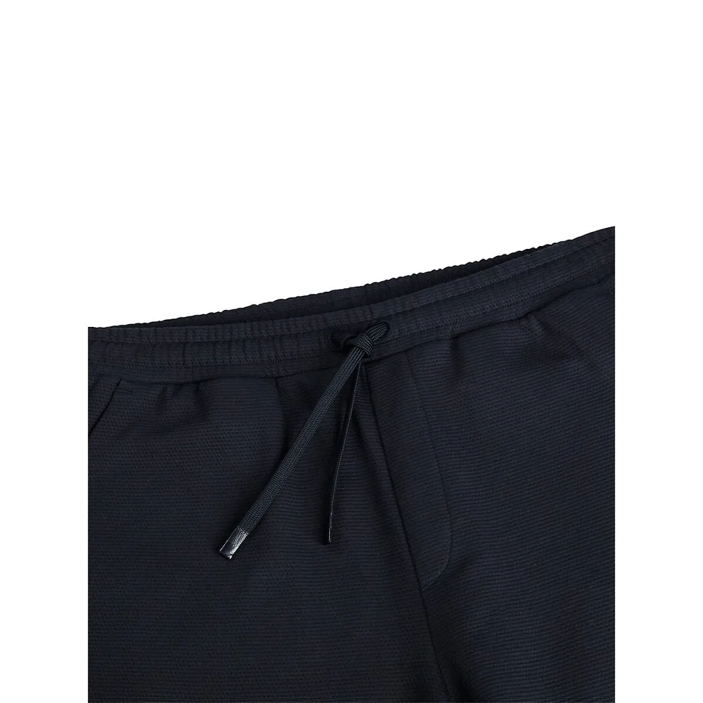 Relaxed-Fit Drawstring Piqué Shorts