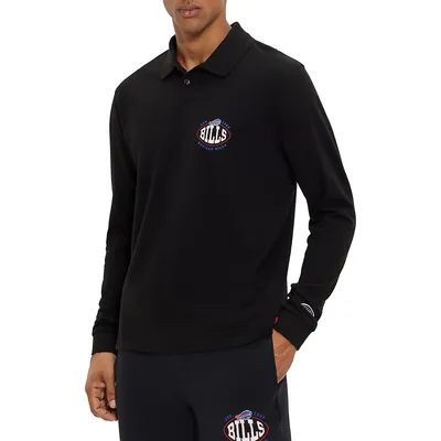 BOSS x NFL Collaborative Branding Long-Sleeved Polo Shirt