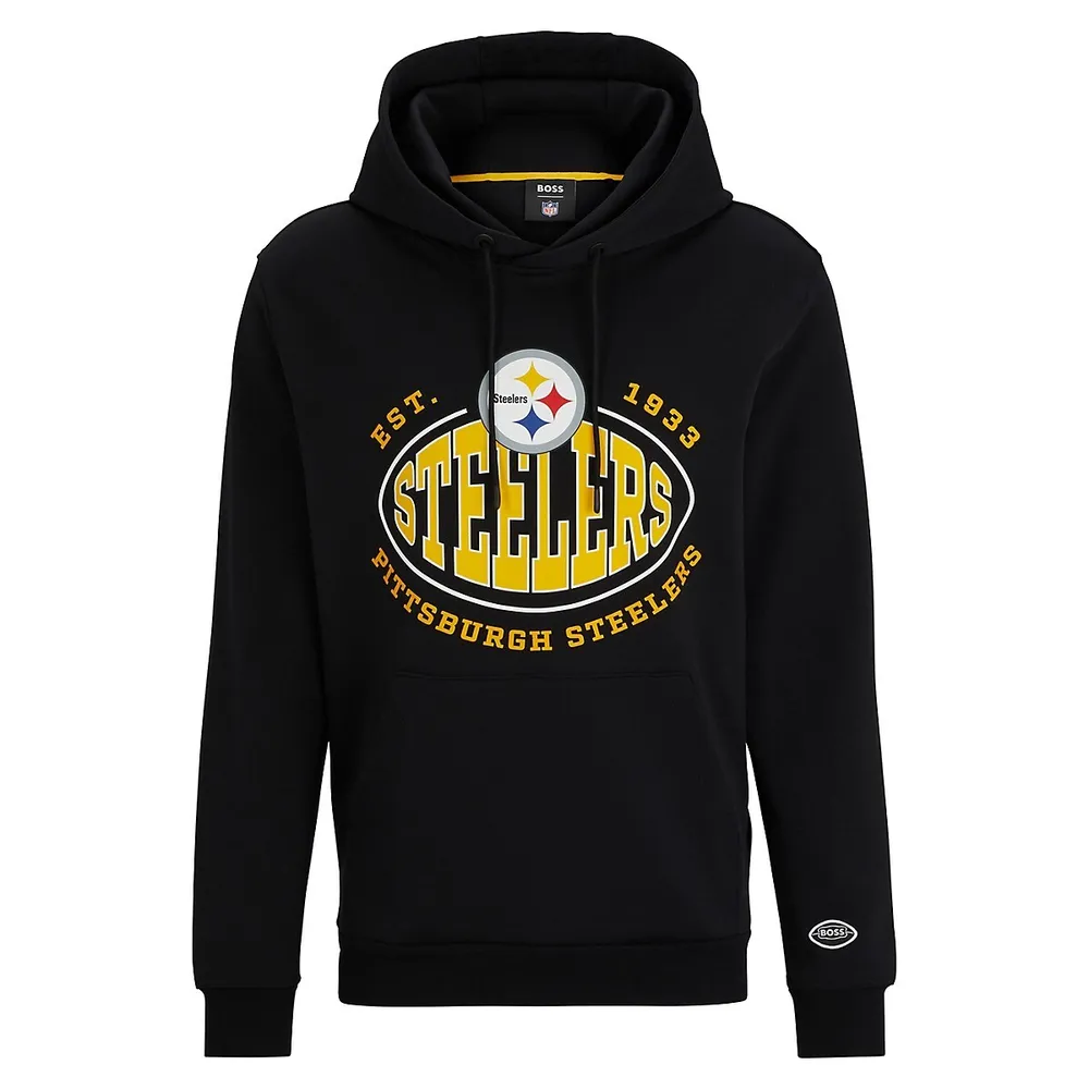 BOSS - BOSS x NFL cotton-blend hoodie with collaborative branding