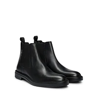 Men's Signature-Stripe Leather Chelsea Boots