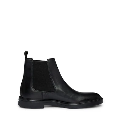 Men's Signature-Stripe Leather Chelsea Boots