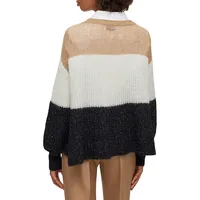 Colourblock-Stripe Alpaca-Blend Sweater