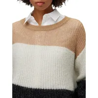 Colourblock-Stripe Alpaca-Blend Sweater