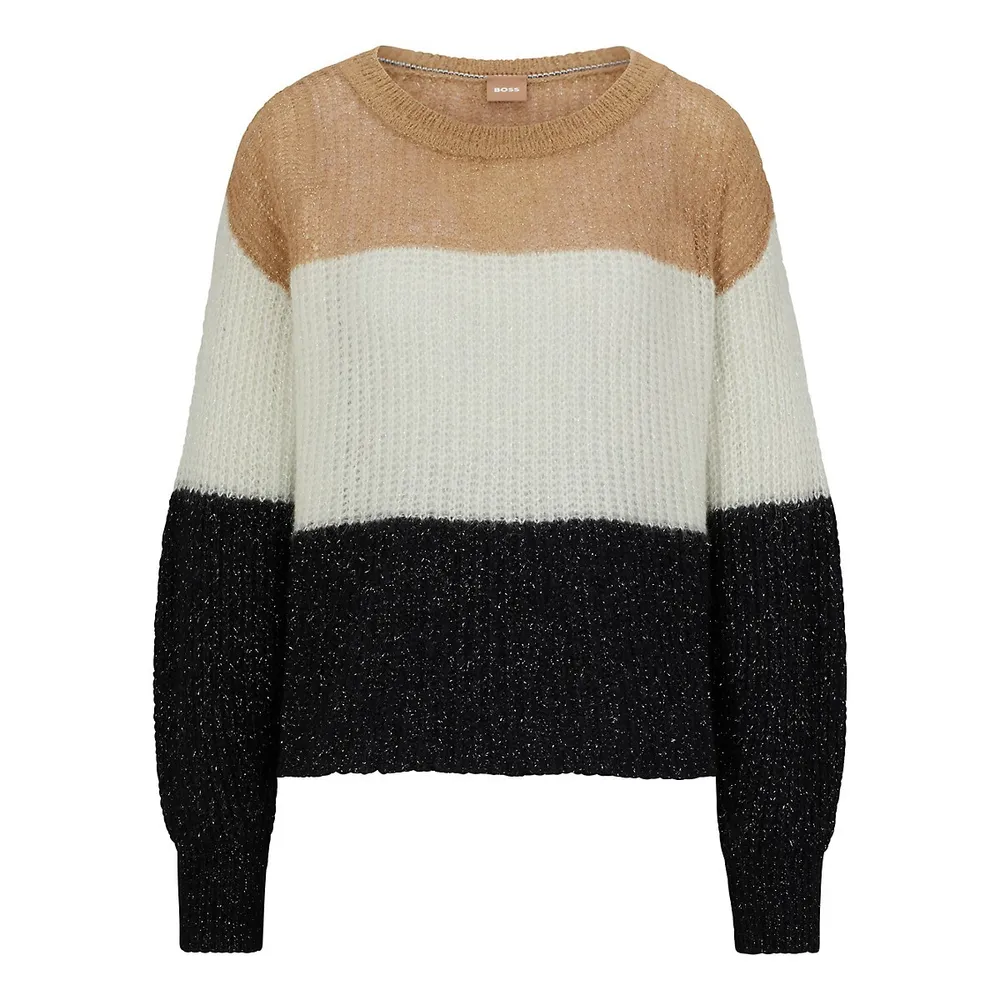 Colourblock-Stripe Alpaca-Blend Sweater