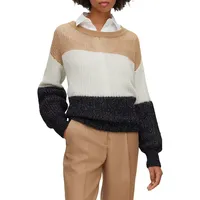 Colourblock-Stripe Alpaca-Blend Sweater