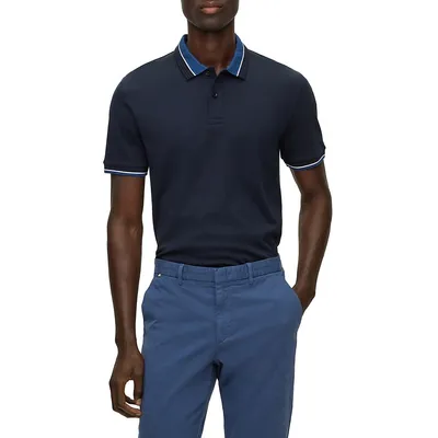 Mercerized-Cotton Polo Shirt With Contrast Tipping