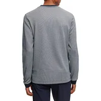 Long-Sleeved Cotton-Blend T-Shirt With Ottoman Structure