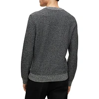 Regular-Fit Herringbone Virgin Wool Sweater