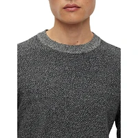Regular-Fit Herringbone Virgin Wool Sweater
