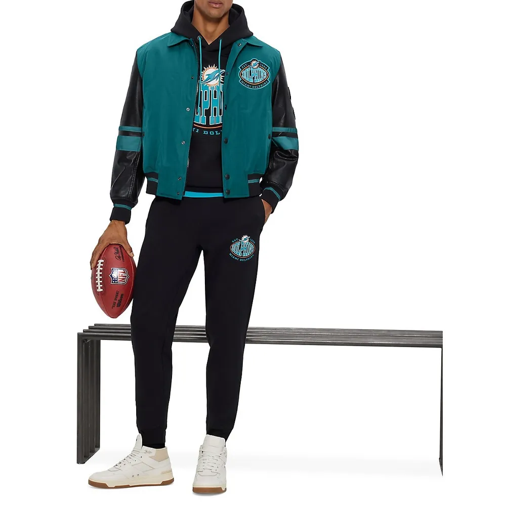 BOSS - BOSS x NFL water-repellent bomber jacket with collaborative branding