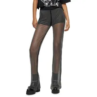 HUGO x Bella Poarch Embellished Mesh Bootcut Pants