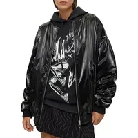 HUGO x Bella Poarch Puffy Gloss Bomber Jacket