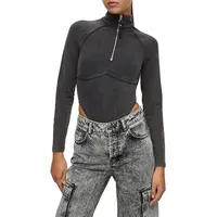 HUGO x Bella Poarch Mockneck Zip Bodysuit