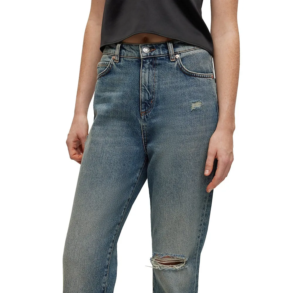 High-Rise Straight-Leg Jeans