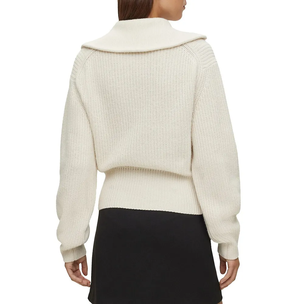 Zipneck Wool & Cashmere-Blend Sweater