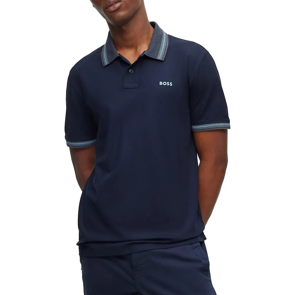 Cotton-Piqué Polo Shirt With Logo Print