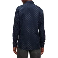 Regular-Fit Printed Cotton Poplin Shirt