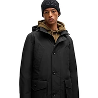 Relaxed-Fit Parka Water-Repellent Ottoman Fabric