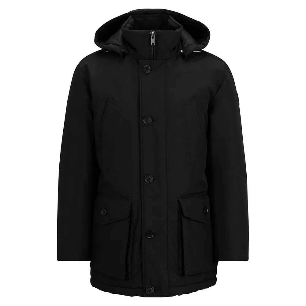 Relaxed-Fit Parka Water-Repellent Ottoman Fabric