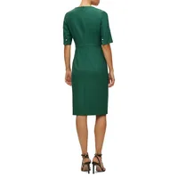 Squareneck Fitted Dress