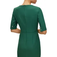 Squareneck Fitted Dress