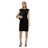 Virgin Wool Slim-Fit Sheath Dress