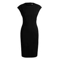 Virgin Wool Slim-Fit Sheath Dress