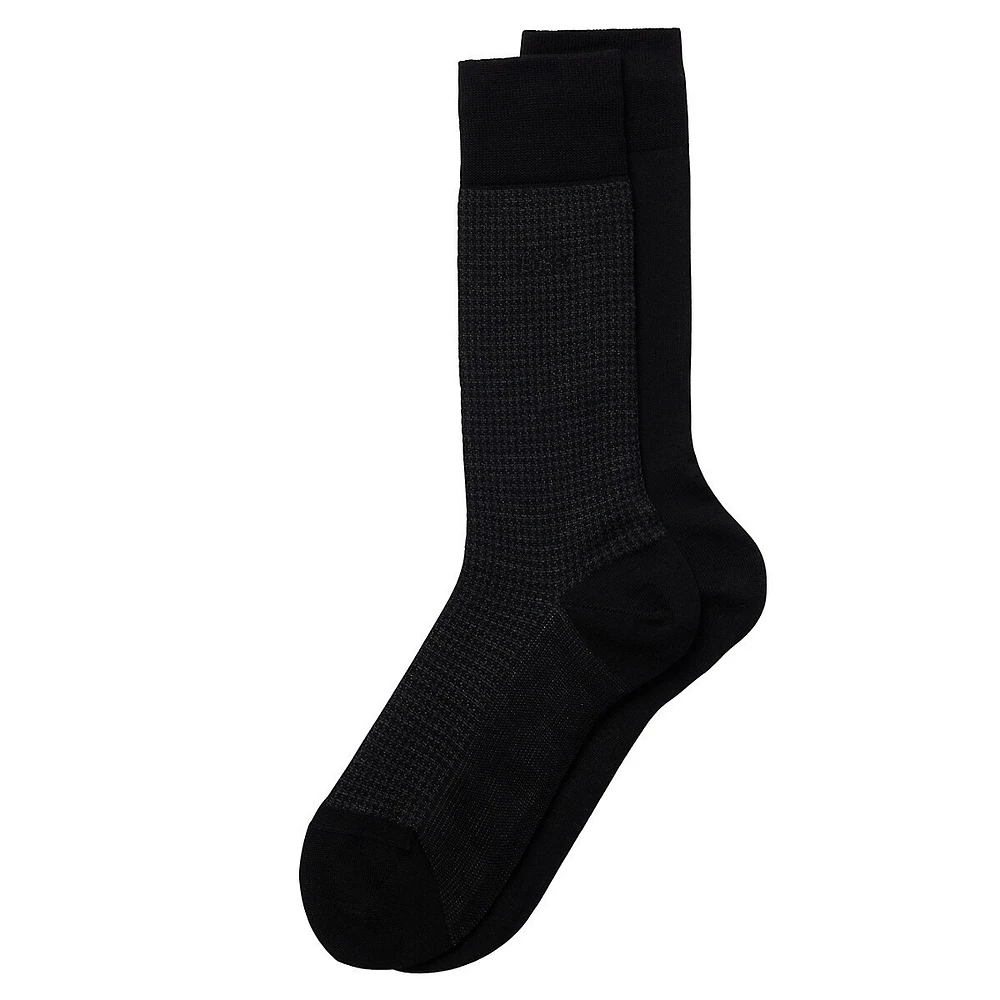 Men's Two-Pair Socks In A Cotton Blend