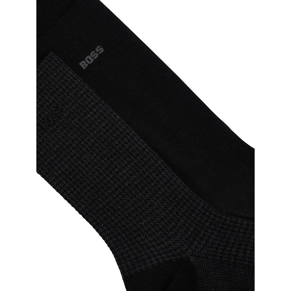 Men's Two-Pair Socks In A Cotton Blend