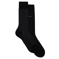 Men's Two-Pair Socks In A Cotton Blend