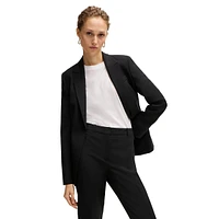 Straight-Fit Virgin Wool Blazer