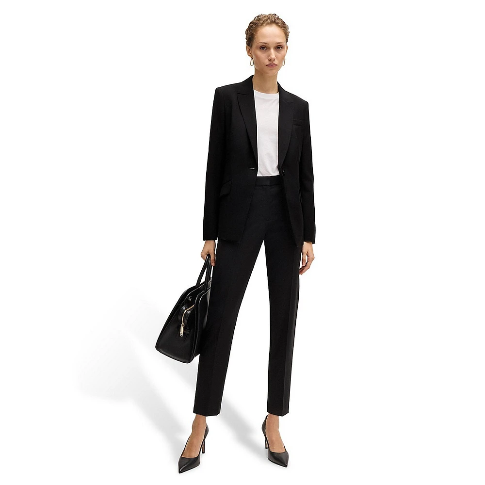 Straight-Fit Virgin Wool Blazer