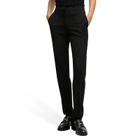 Straight-Leg Virgin Wool Dress Pants